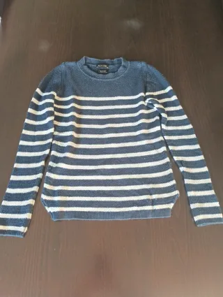 Jersey Massimo Dutti Rayas Azul/Blanco