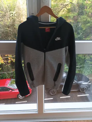 Sudadera Nike Tech cremallera gris y negra