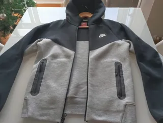 Sudadera Nike Tech cremallera gris y negra