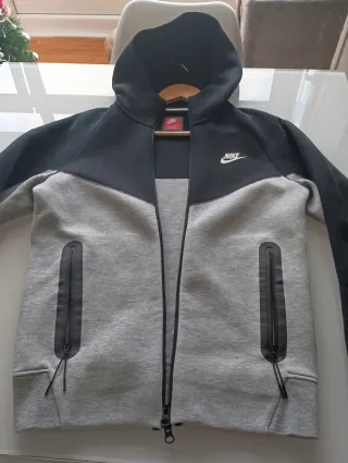 Sudadera Nike Tech cremallera gris y negra