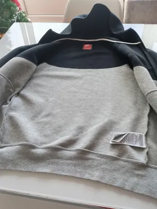 Sudadera Nike Tech cremallera gris y negra