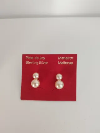 Pendientes Perlas Mallorca Plata Ley