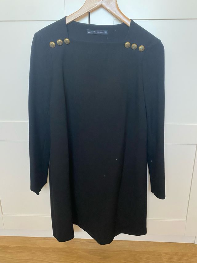 Vestido Zara Mujer Talla S Negro.