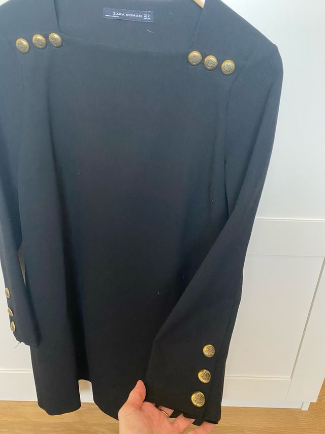 Vestido Zara Mujer Talla S Negro.