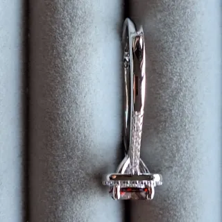 Anillo y Pendientes Moissanita Roja Plata