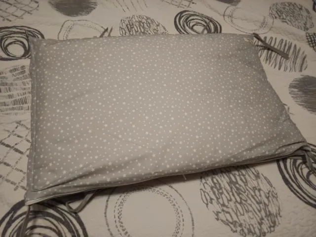 Protector  cuna estrellas gris