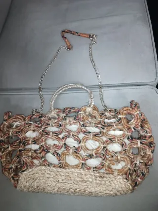 Bolso Zara boho Yute  Cadena