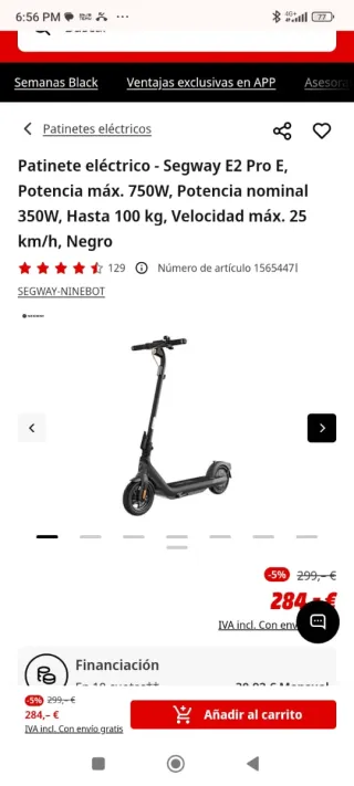 Patinete eléctrico Segway E2 Pro E