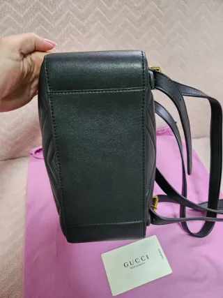 Zaino Gucci Nero Matelassé GG Marmont