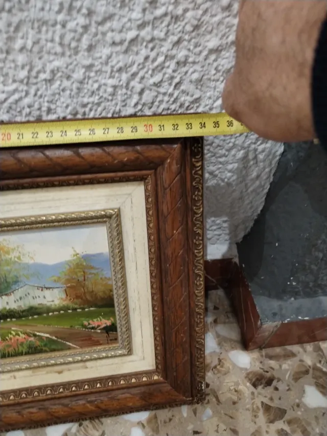 Piccolo e antico olio su tela