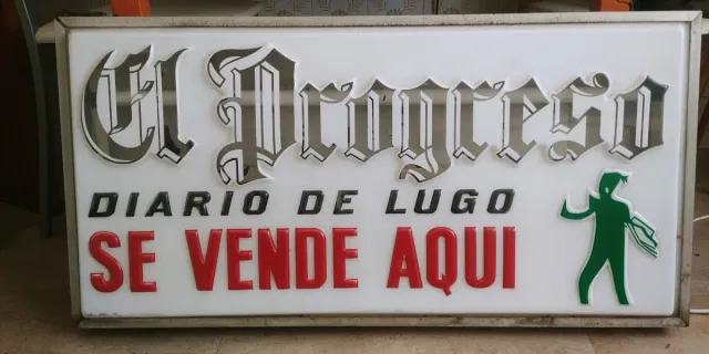 Cartel luminoso El Progreso de Lugo