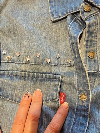 Camisa vaquera Amichi con pedrería