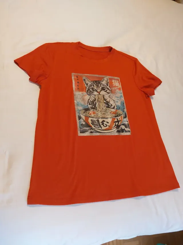 Camiseta Gato Ramen Talla L