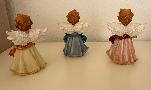 Set 3 statuette angeli decorativi