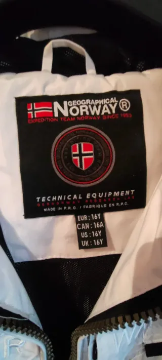 Chubasquero Norway, talla 16