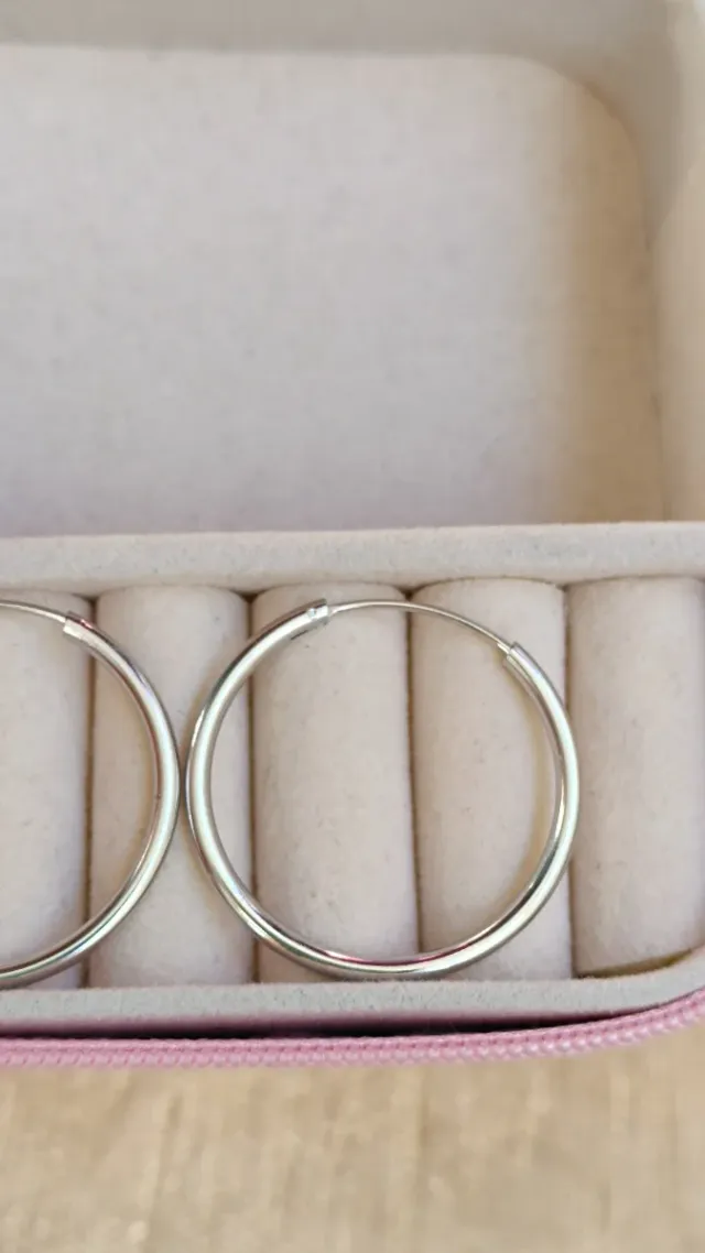 Pendientes Plata Aro 3cm