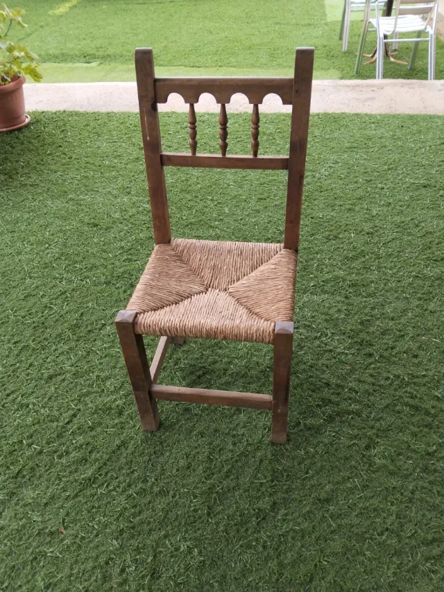 6 Sillas Castellanas Madera y Yute