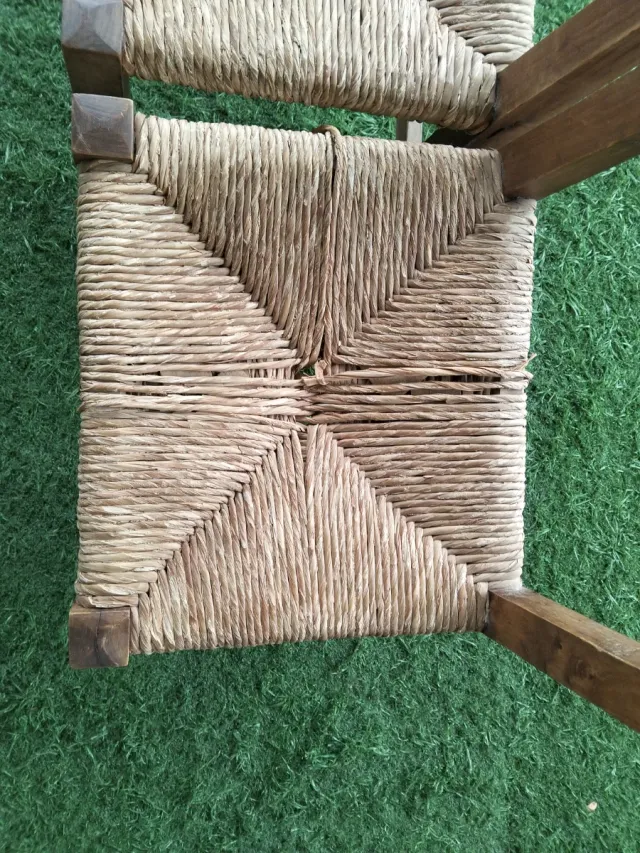 6 Sillas Castellanas Madera y Yute