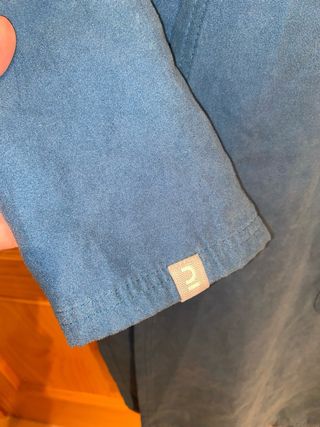 Albornoz azul microfibra del Decatlón