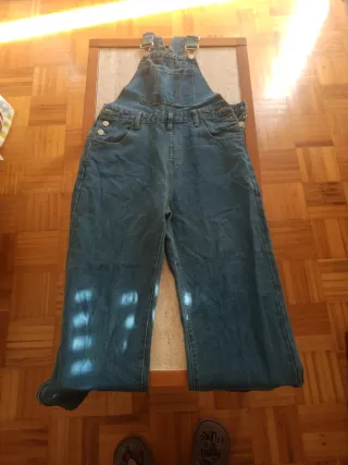 Peto vaquero ancho azul,