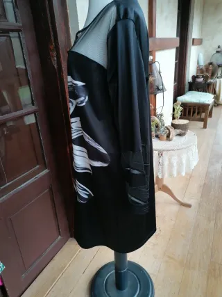 Vestido Negro y Blanco Talla XL