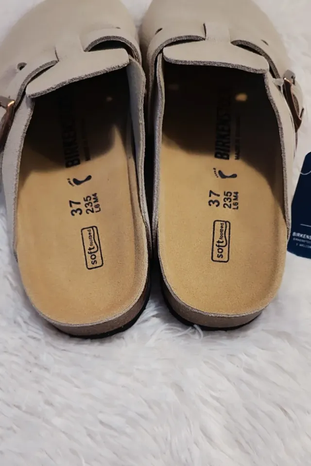 Zuecos Birkenstock Beige Talla 37