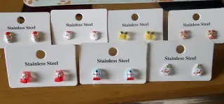 Pendientes Navideños de acero inoxidable