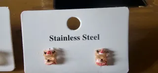 Pendientes Navideños de acero inoxidable