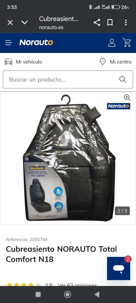 Funda para coche Norauto nuevas en su funda origin