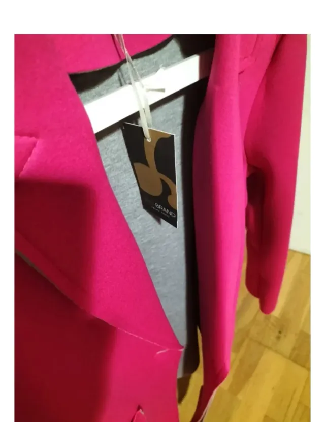 Chaqueta punto fucsia y grisT.U. (M-L)
