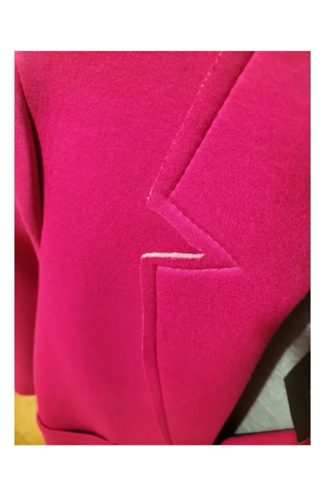Chaqueta punto fucsia y grisT.U. (M-L)