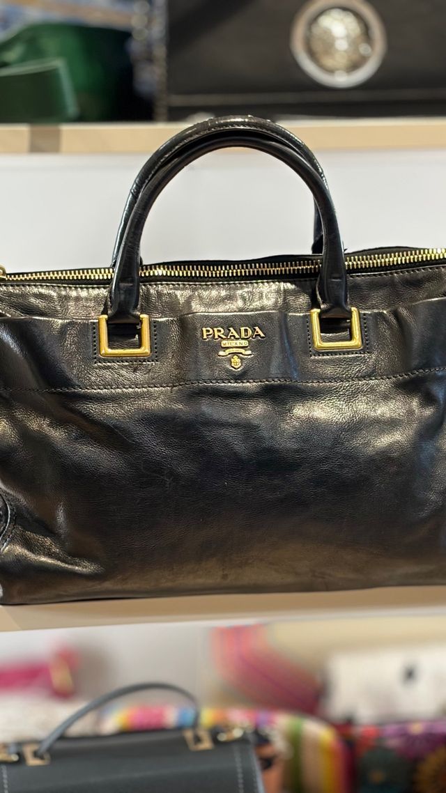 Bolso Prada Negro Piel Auténtico