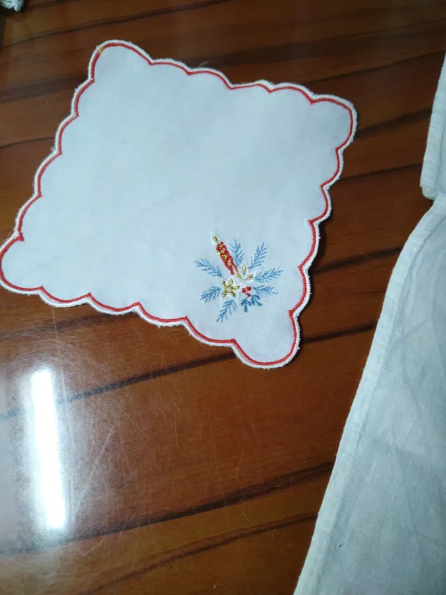 Set asciugamano e sottobicchiere Natale Poinsettia