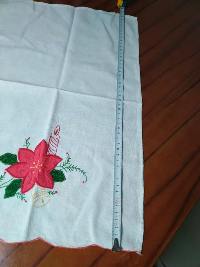 Set asciugamano e sottobicchiere Natale Poinsettia