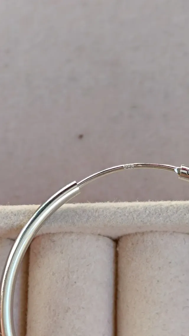 Pendientes Aro Plata 4 cm