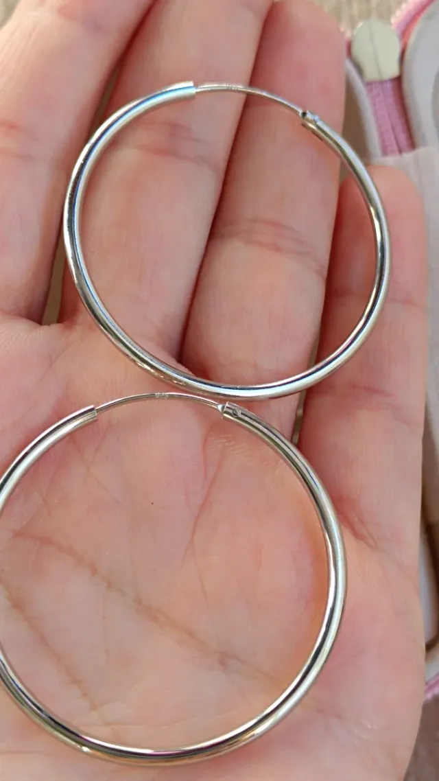 Pendientes Aro Plata 4 cm