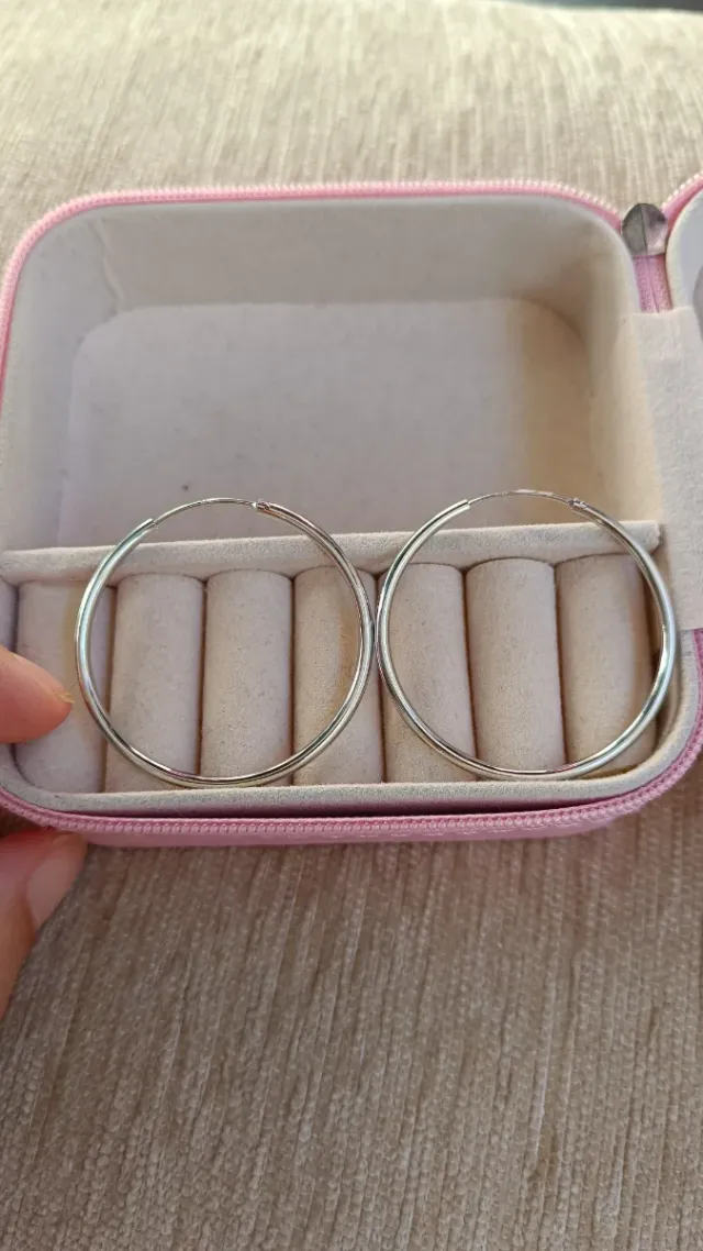 Pendientes Aro Plata 4 cm