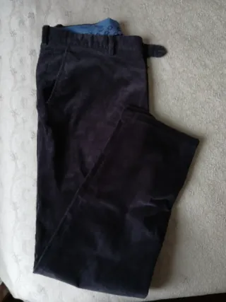 Pantaloni velluto blu Tg. 52