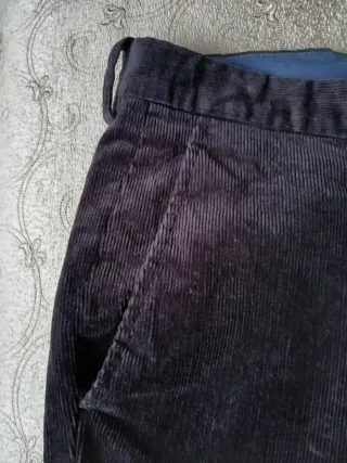 Pantaloni velluto blu Tg. 52