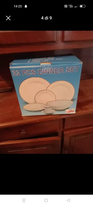 Set 32 piatti porcellana oro bianco