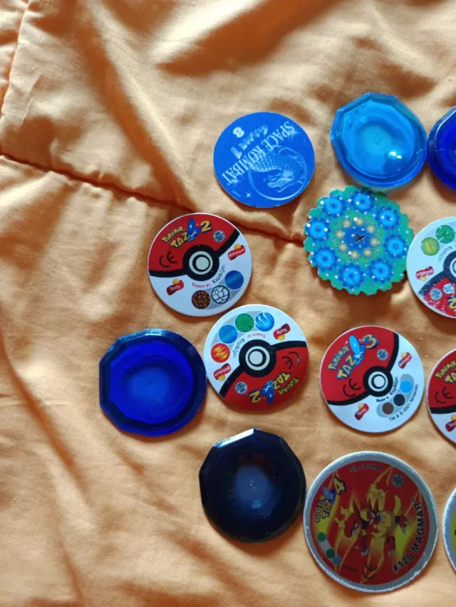 Tazos Pokémon Variados Desgastados