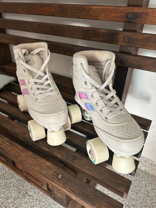 Patines 4 Ruedas Blancos Talla 38