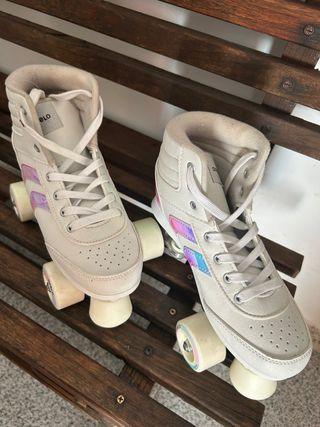 Patines 4 Ruedas Blancos Talla 38