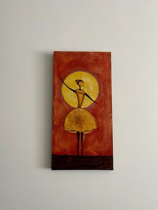 Par Cuadros Abstractos Bailarinas