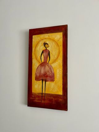 Par Cuadros Abstractos Bailarinas