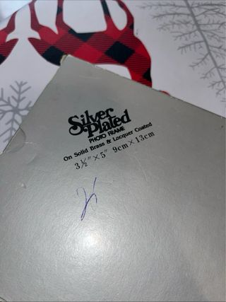 Portafoto Silverplated Bombato 9x13 cm con Scatola