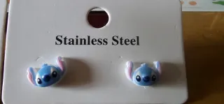 Pendientes Stitch y Ángela acero inoxidable
