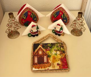 Set decorativa per la Tavola di Natale 7 Pezzi