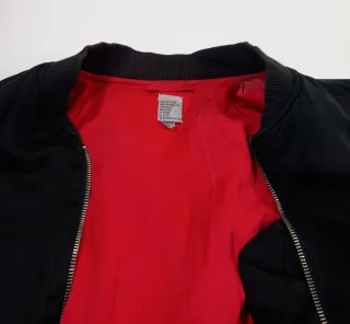 Chaqueta Bomber Vintage Dressing Negra Roja