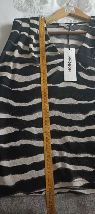 Top Morgan Rayas Beige y marrón Talla M